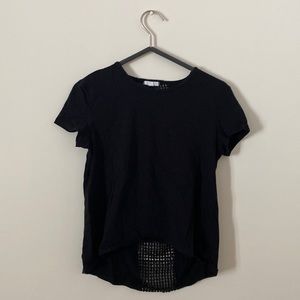 Black t-shirt with see through back